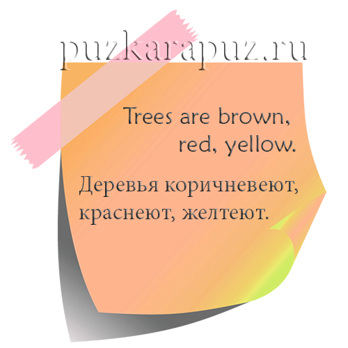 Времена года на английском с транскрипцией